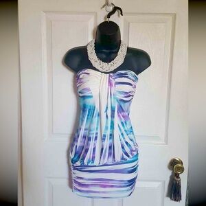 Strapless Tie Dye Dress